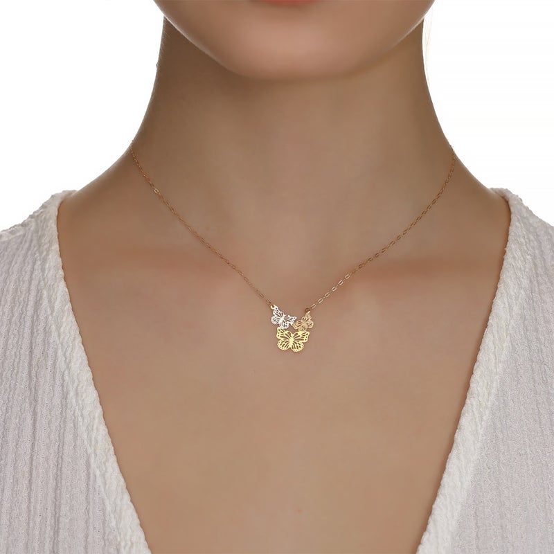 Miss L' by L'azurde Butterfly Necklace In 18K Gold - Image 1